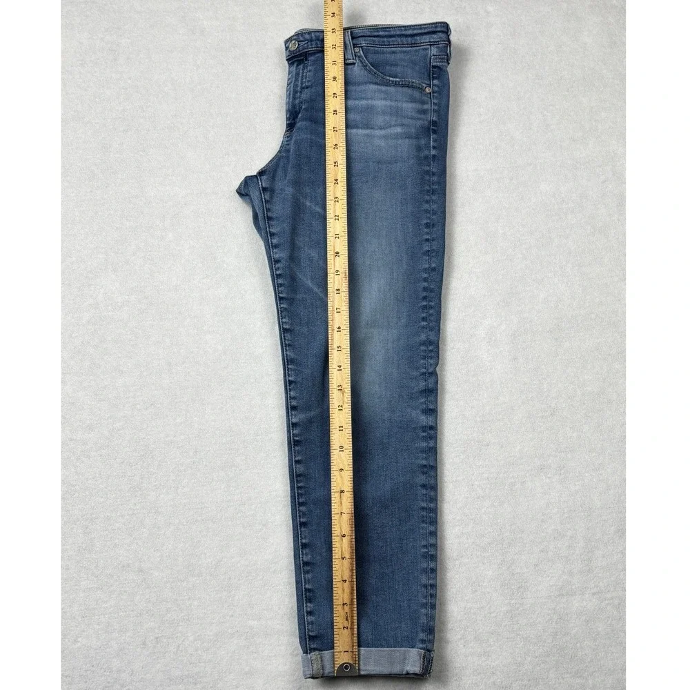 AG Adriano Goldschmied The Stilt Roll Up Cigarette Jeans Blue Size 32 Made USA‎